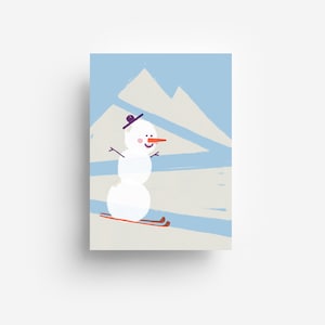 Snowman Postcard DIN A6