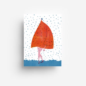 Snow Lady Postcard DIN A6