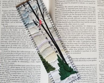 Winter Morning Art Quilt Bookmark