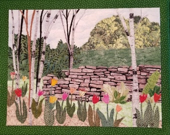 Spring Greening 8"x10" Art Quilt