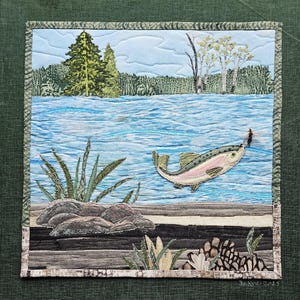 The Rainbow Trout 12"x12" Art Quilt Pattern