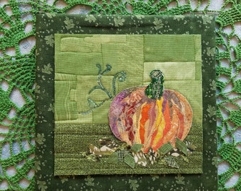 Pumpkin 12"x12" Art Quilt Kit