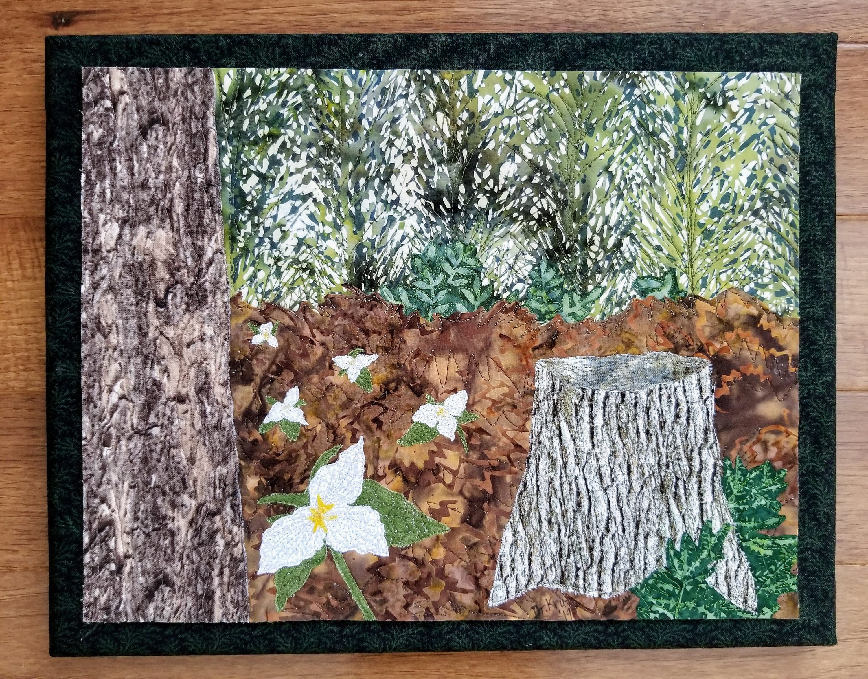 Woodland Trillium 11x14 Art Quilt Kit Etsy Canada