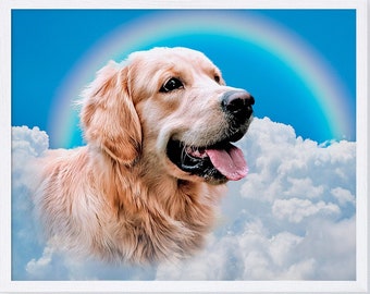 Custom Pet Portrait, Dog Memorial Gift, Cat Bereavement Keepsake, Custom Dog Portrait, Pet Memorial Gift, Personalized Pet Photo Print