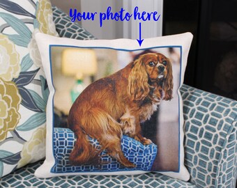 Custom Dog Pillow, Pet Memorial Throw Pillow, Personalized Cat Pillow