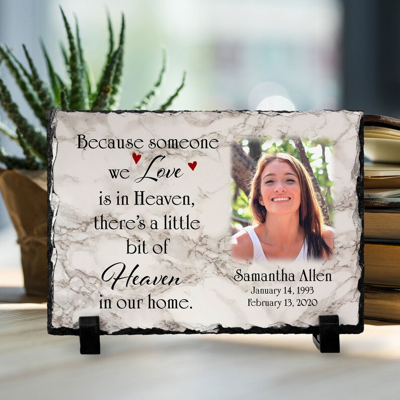 Memorial Stone Plaque for Loved Ones Personalized Photo Etsy