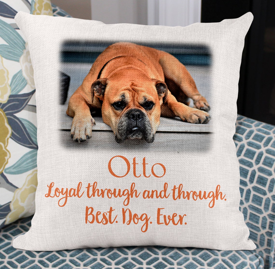 Custom Pet Memorial Pillow Personalized Dog Photo Pillow Etsy UK