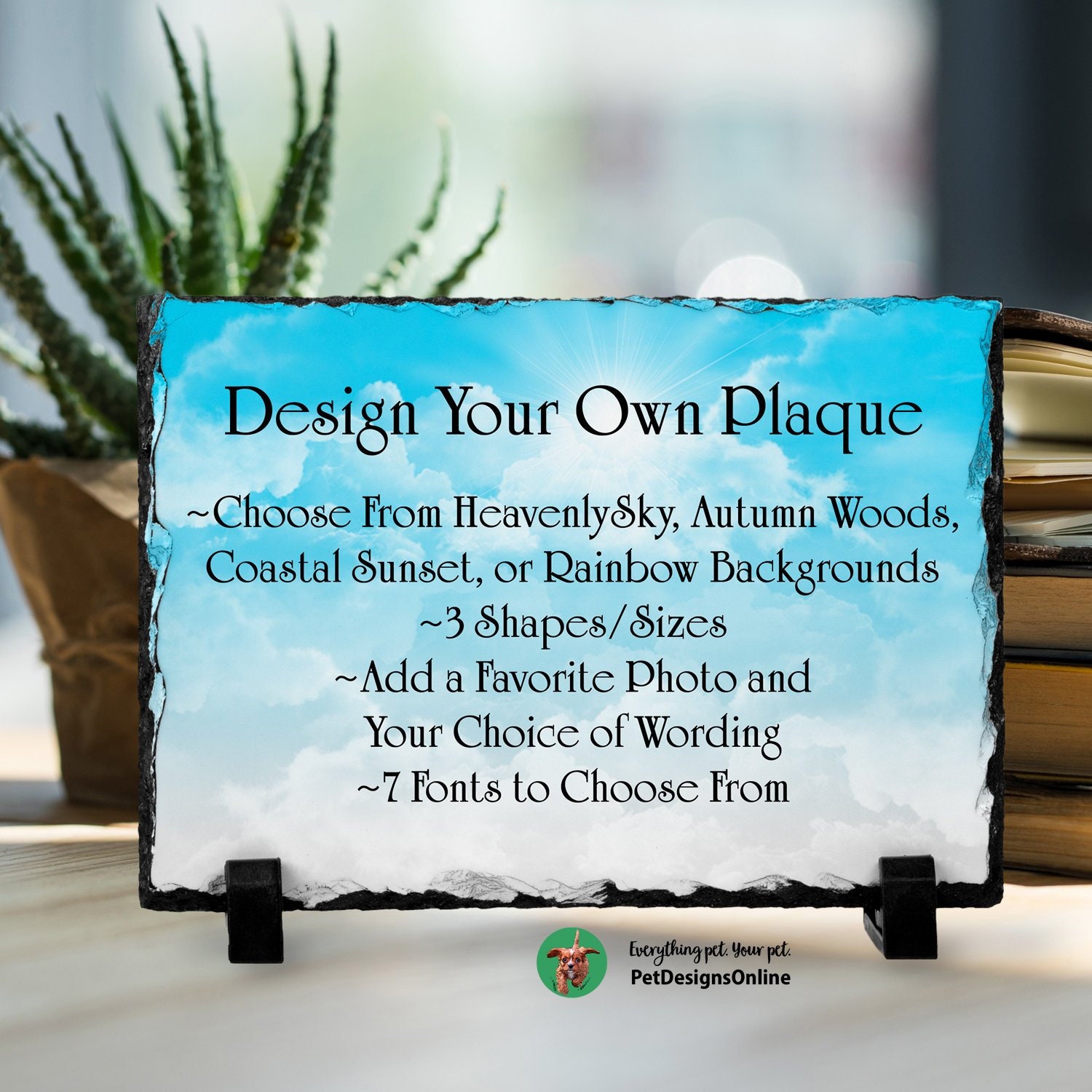 Design Your Own Photo Slate, Personalized Photo Plaque With Choice of  Backgrounds - Etsy