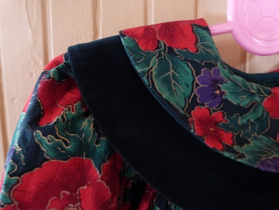 Robe Noel Bebe 18 Mois Coton Velours Imprime Floral V Gem