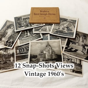 12 Snap-Shots Views - Oratoire Saint Joseph-Shrine, Quebec Canada  - Vintage 1960's