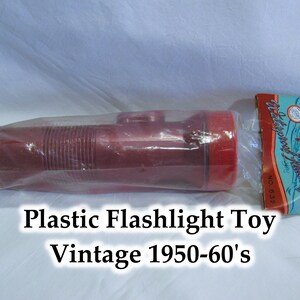 Lampe de poche rouge pour enfant, Emballage d'origine, Collection rétro, Vintage 1950-60
