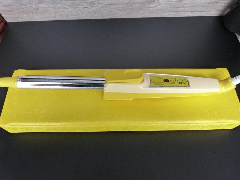 Vintage Yellow Curling Iron/luxury Lady Kenmore Steam Etsy