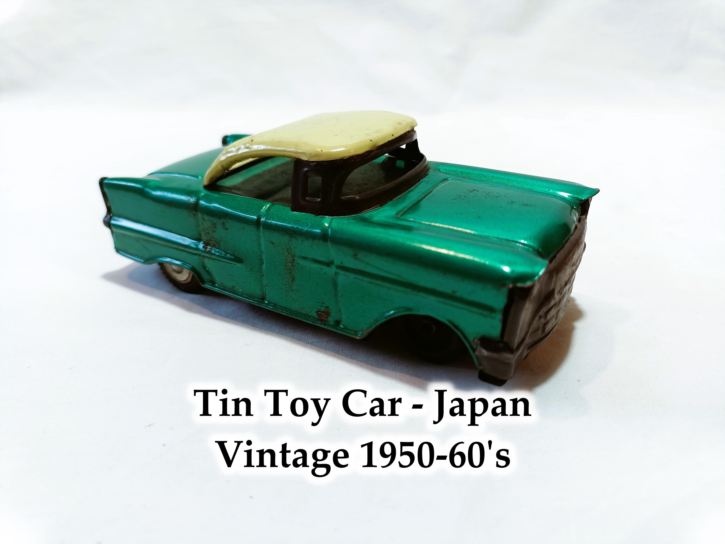 Jouet Ancien En Tôle – Voiture Coupé Bleu – Marque MS, Fabrication Allemande