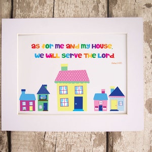 Joshua 24:15 Colourful Print As for me and my house