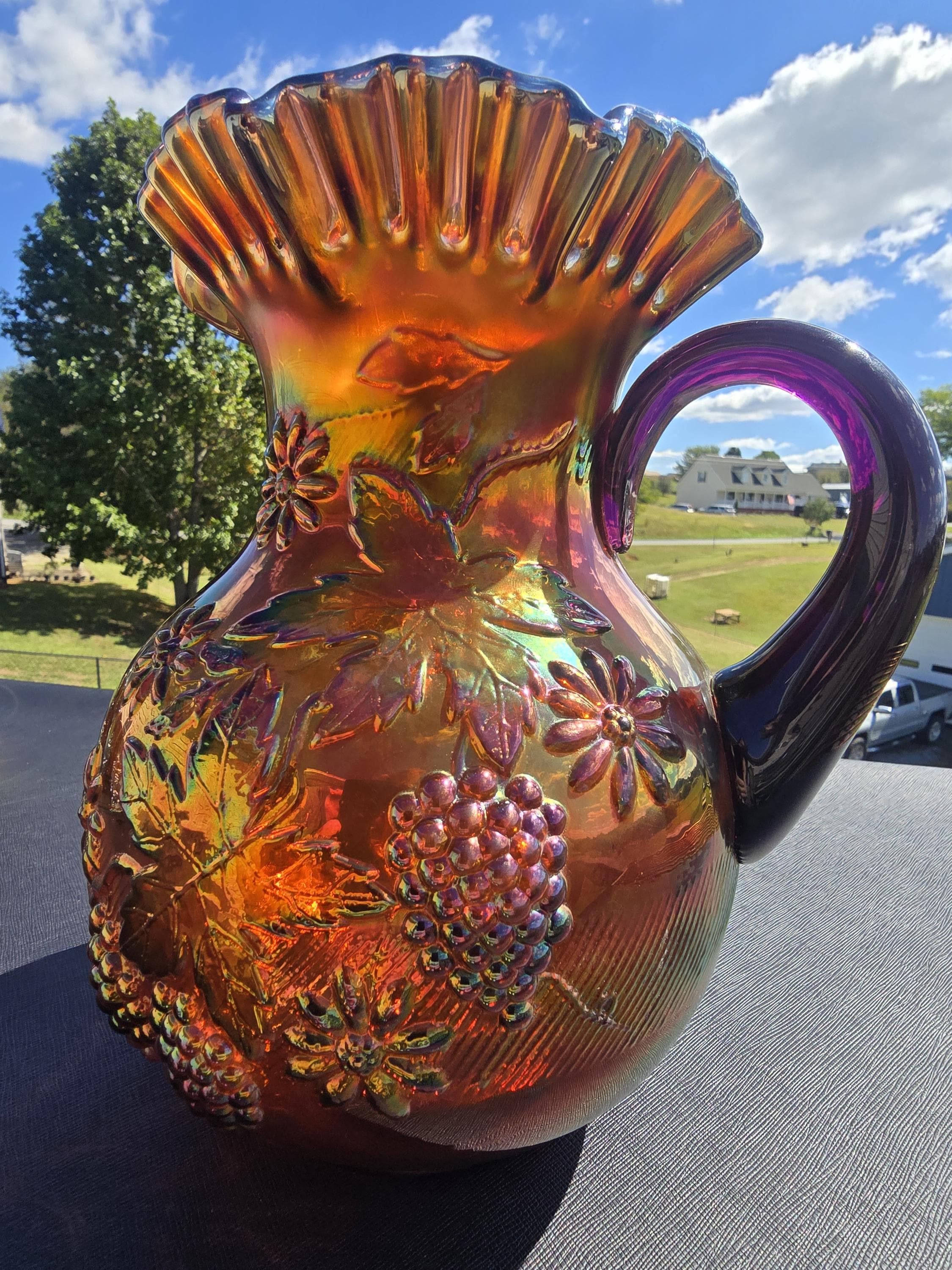 Fenton Pitcher and Tumbler - Etsy