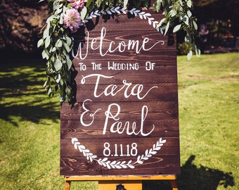 Välkomstskylt för bröllop, specialdesignad