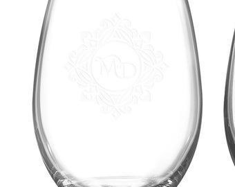 Stemless Wine Glass - 21 oz, 15 oz, 9oz Available, Customizable Wedding Gift, Elegant Present, Party Favor, Perfect for Wine Lover