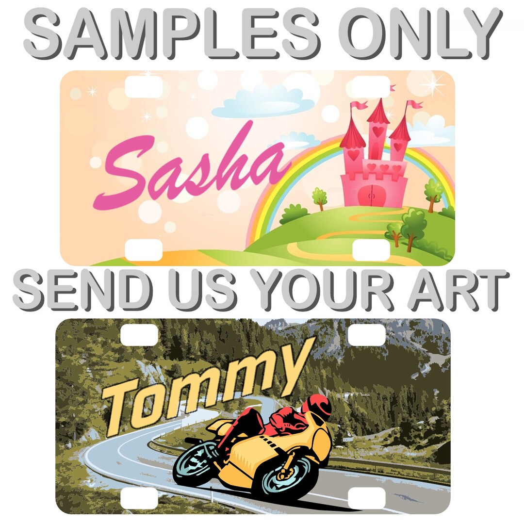 Colorful Microphone Design License Plate - Standard 6x12 Inch Aluminum Front Plate For Any Vehicle