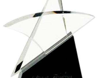 Crystal Recognition Awards - STAR Trophy for Superstar Achievers - Students or Staff