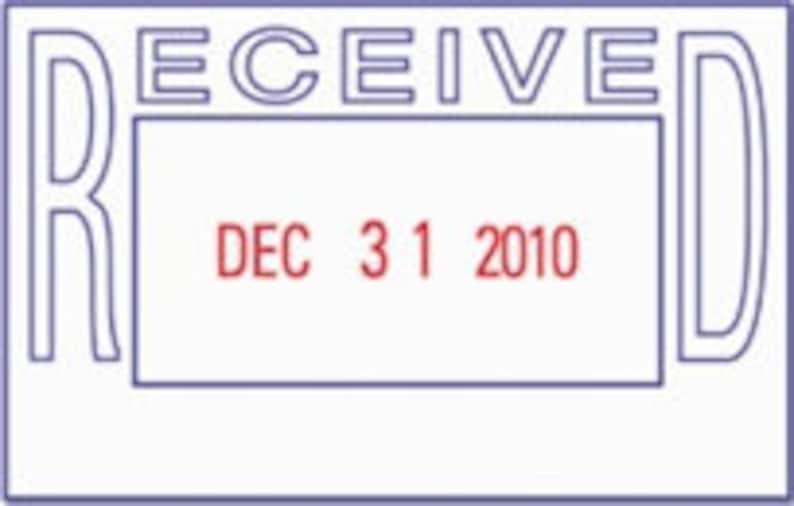 Premade and Pre-Inked Dater Stamp, Non-Customizable, Stock Stamp