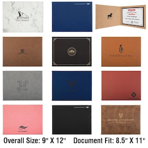 Custom Leather Certificate Holder Leather Diploma Display Leather Diploma Case Certificate Display Graduation Gift