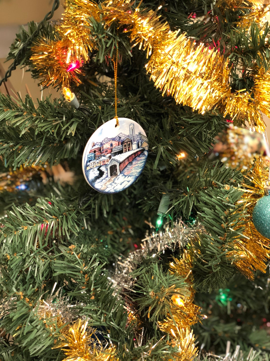 Personalized Porcelain Ceramic Christmas Ornament, Holiday Decor, Custom, Christmas Gift ...