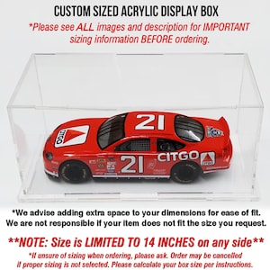 Custom Sized Acrylic Display Box, Award display, Memorabilia acrylic display, acrylic display case, acrylic showcase box, collector's box