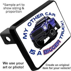 Rectangle Trailer Hitch Cover w/ Insert