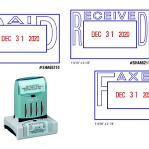Premade and Pre-Inked Dater Stamp, Non-Customizable, Stock Stamp