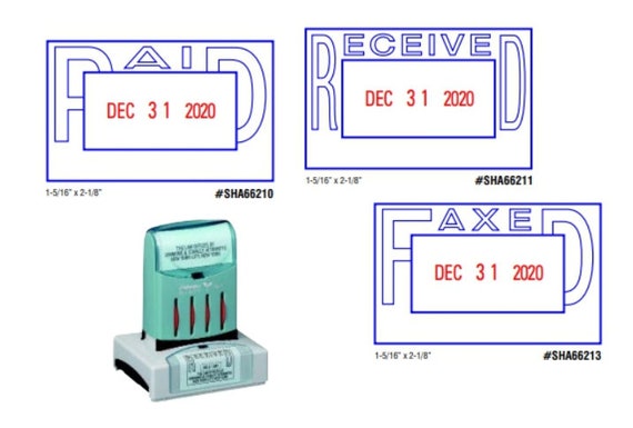 Stock VersaDater * Date Stamp Tool \ Office Supply \ Professional Desk Accessory \ Record Keeping \ Customizable Office Tool \ Paid \ Faxed