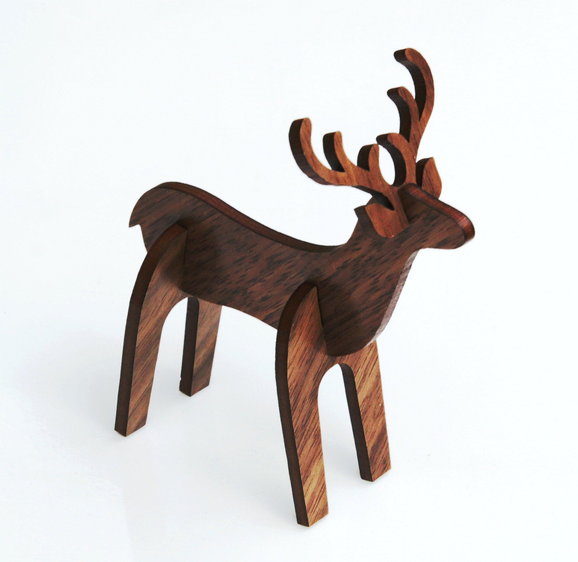 Wooden Reindeer Wooden Deer Deer Christmas Decor Wooden