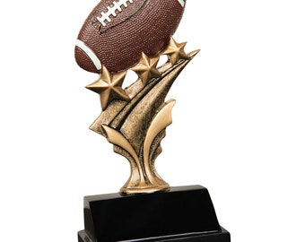 Football Tri-Star Resin Football Award  Most Valuable Player Award MVP Award Football Champion Award Player Recognition