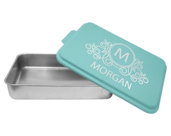 9" x 13" Aluminum Cake Pan with Custom Lid * Personalized Cake Pan \ Birthday Gift \ Christmas Gift \ Holiday Gift \ Anniversary Present \