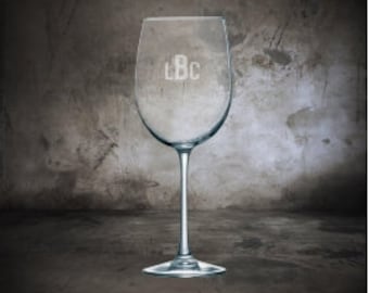 19 oz. Stemmed Wine Glass, 9" Tall for Reds or Whites, Personalized Engraving, Timeless and Elegant Vessel, Wedding Gift or Party Favor