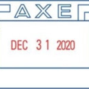 Premade and Pre-Inked Dater Stamp, Non-Customizable, Stock Stamp
