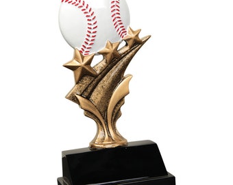 Baseball Tri Star Resin Baseball Award Star Award Baseball Championship Award Baseball Player Recognition Baseball MVP Award