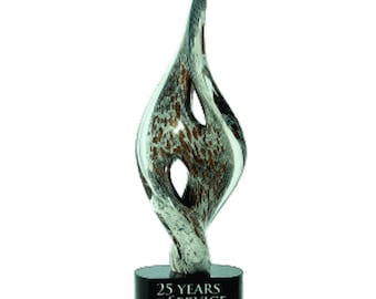 15" Spire Twist Art Glass AGS14