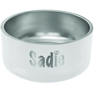 64oz engraved pet bowl