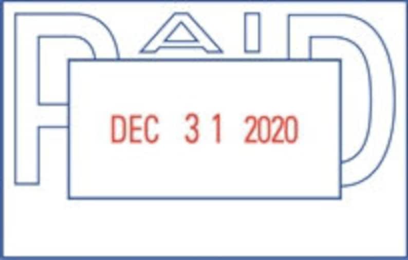 Premade and Pre-Inked Dater Stamp, Non-Customizable, Stock Stamp