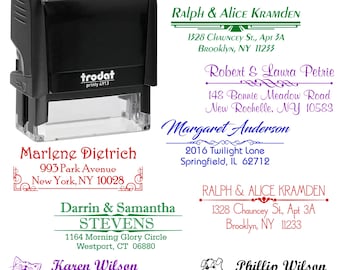 Custom Self-Inking Address Stamp 7/8 X 2-1/4 – Personalized Gift 5 Color Options Envelopes, Wedding Invitations, Business Mail