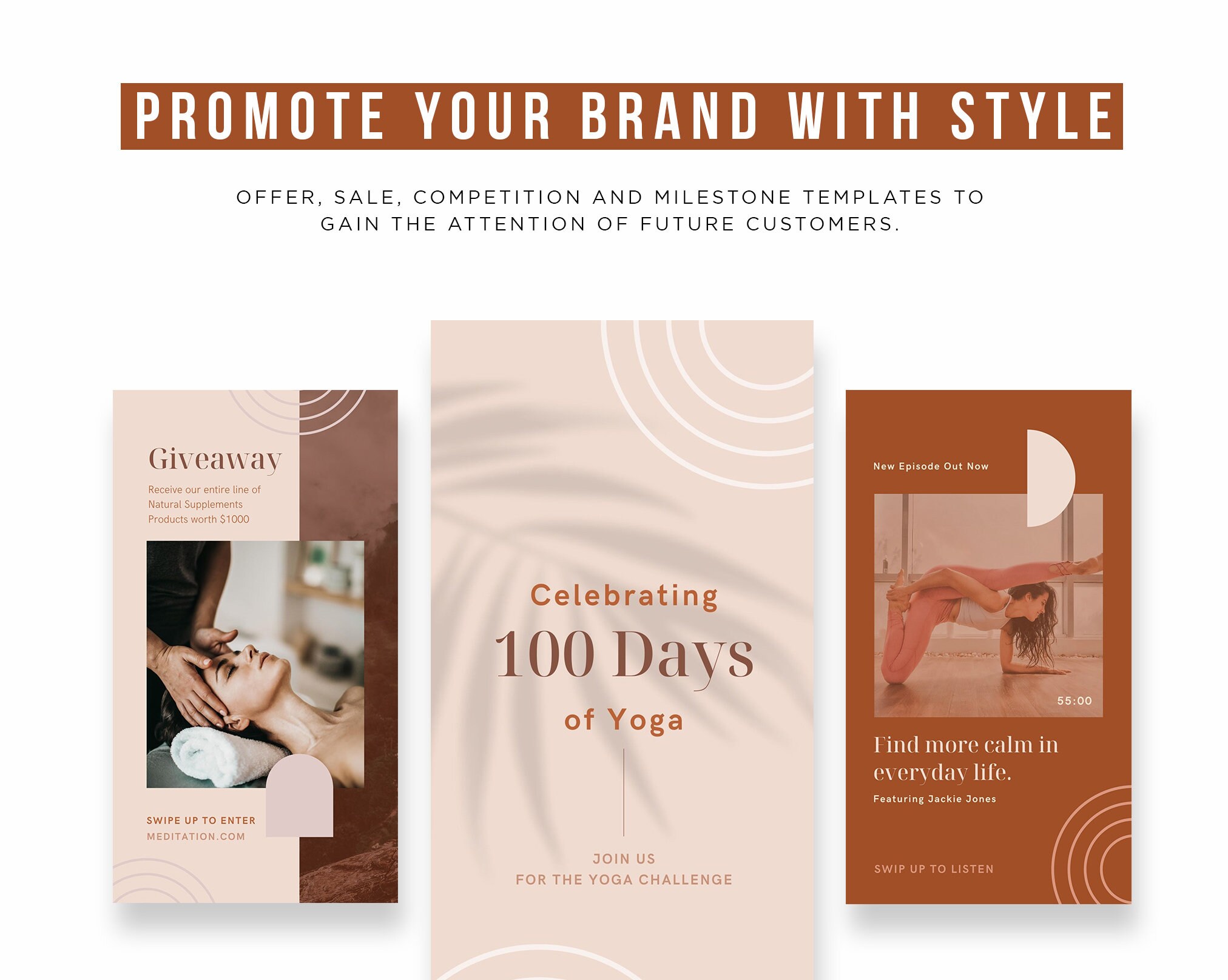 YOGA CANVA TEMPLATES Build Your Following Promote Your | Etsy