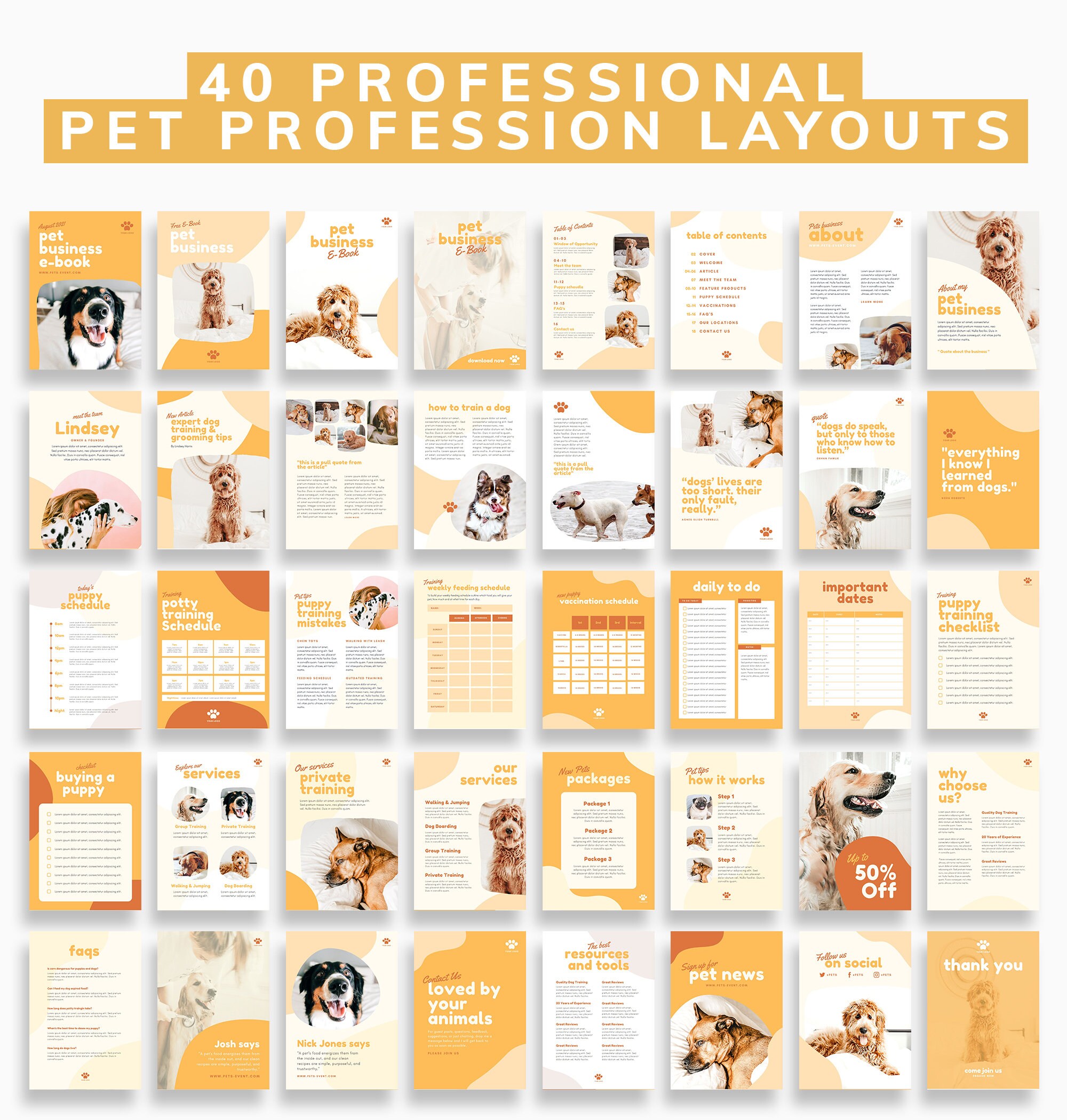 PETS EBOOK TEMPLATE Canva Canva Template Workbook Template Etsy Australia