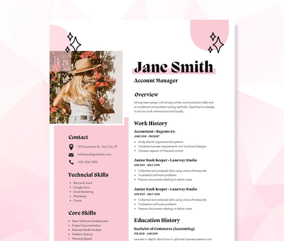 Pretty Creative Resume Template - Il 570xN.3523880949 Bsmf 