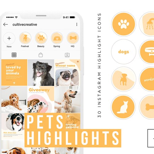 Dog Instagram Highlight Covers Pets Cover Icons Animal Etsy