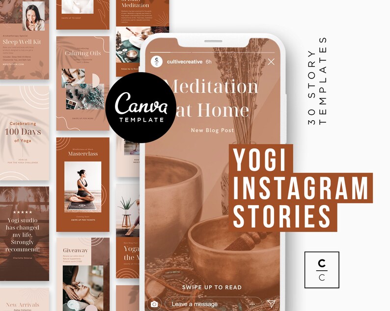 YOGA CANVA TEMPLATES Build Your Following Promote Your | Etsy