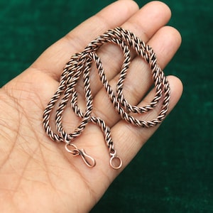 Mooie koperen designerketting slangen, traditionele koperen ketting sieraden, gebruik voor hanger, oxideren ketting, cadeau voor haar, kerstcadeau