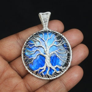 925 sterling silver, Tree Of Life Pendant, Fine Hand Work, Beautiful Gift For Mom, Valentine Pendant, Christmas, Silver Wire wrapped Pendant