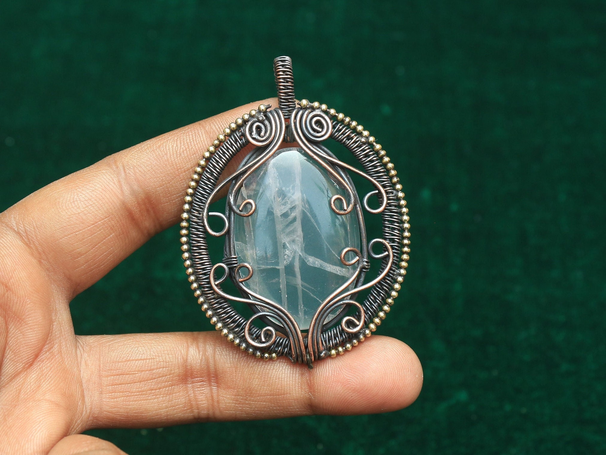Amzing Pink Rose Quartz Copper Wire Pendant Jewelry, Gemstone Wire Wrap Pendant, Christmas Gift Item, Copper Necklace, Oxidize Pendant