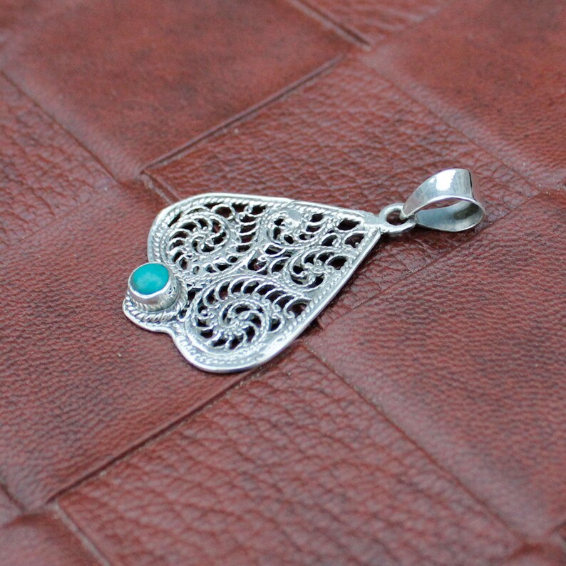 Leafy Designer Earrings,Blue Turquoise Pendant Set,Filigree Work Pendant,Dangle Earrings,Beautiful Earring Pendant Set,Party Wear Jewelry