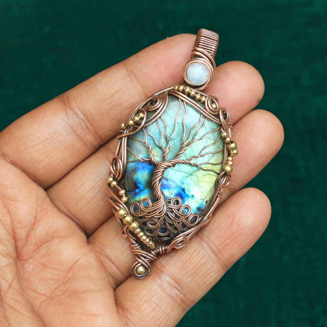 Albero Della Vita In Rame E Pietra Lavica – Jewels - Foto 9